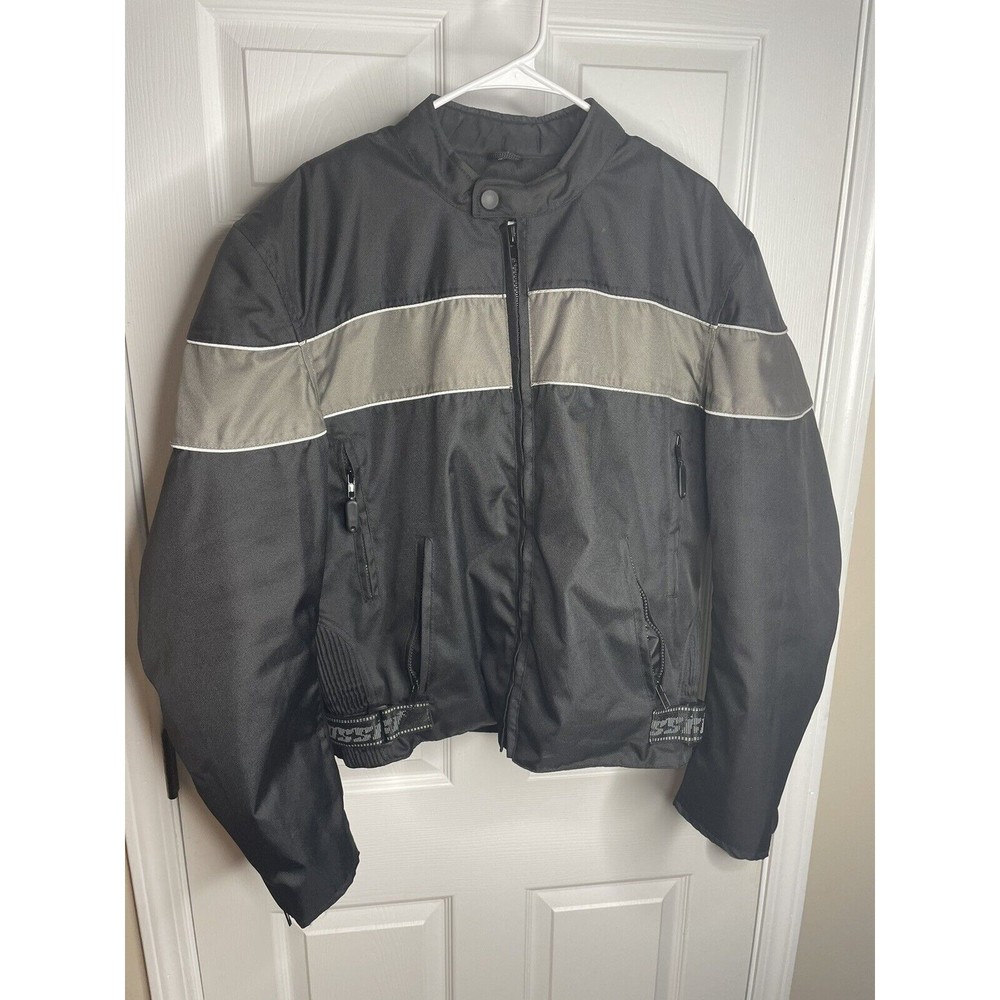 MOSSI RACING MOTORSPORTS APPAREL BIKE RIDING JACKET SIZE LARGE W/ ZIP-OUT LINER